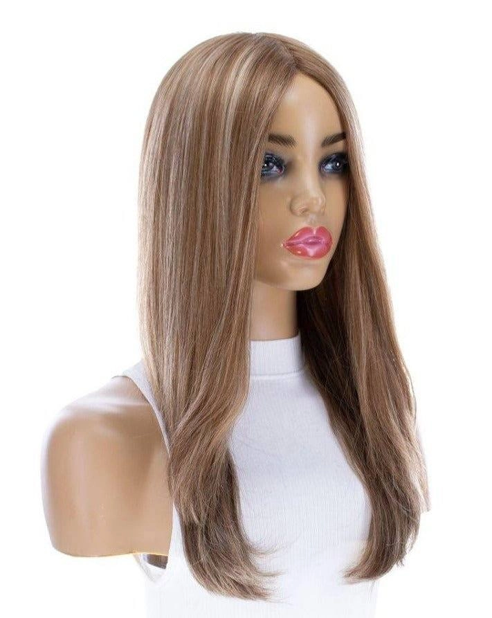 22" Ponytail Silk Part Wig Medium Blonde