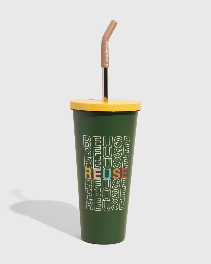 24 oz Insulated Steel Straw Tumbler