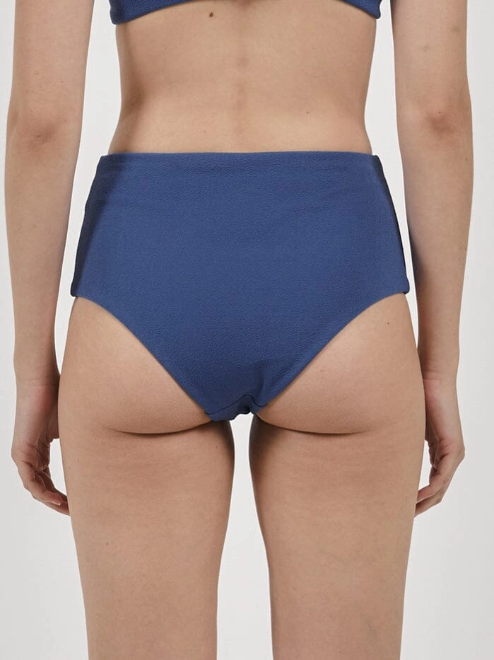 Adira High Waist Bikini Bottom - Botanical Blue