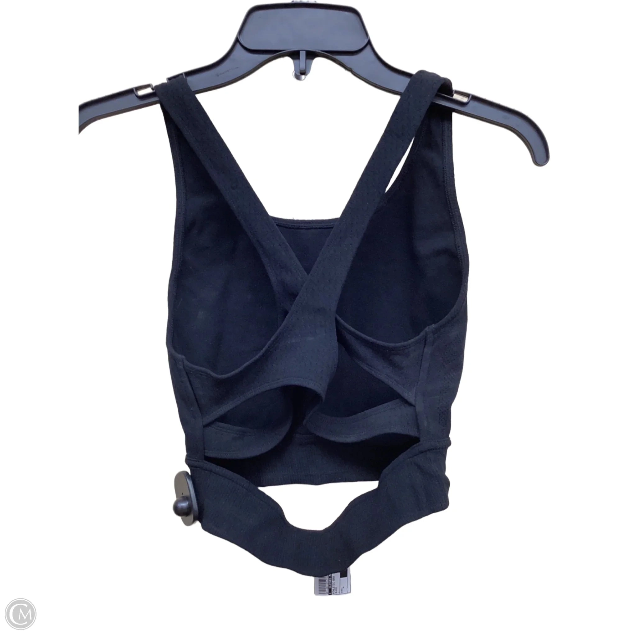 Athletic Bra By Clothes Mentor In Black, Size: L