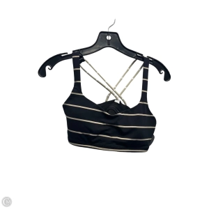 Athletic Bra By Lululemon In Black & Brown, Size: S