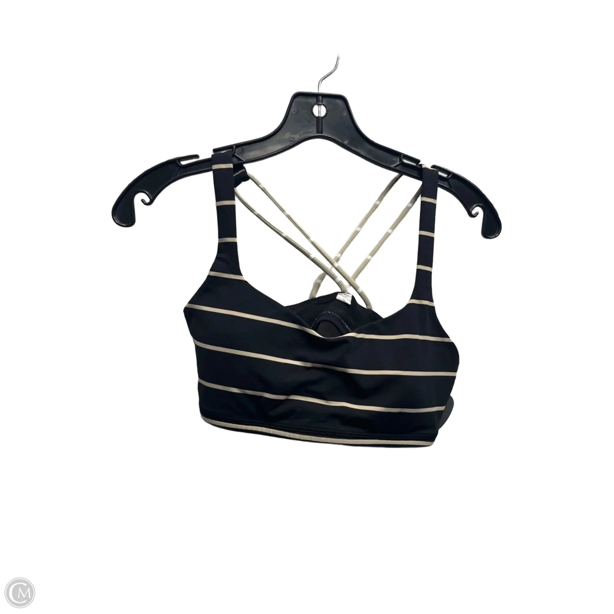 Athletic Bra By Lululemon In Black & Brown, Size: S