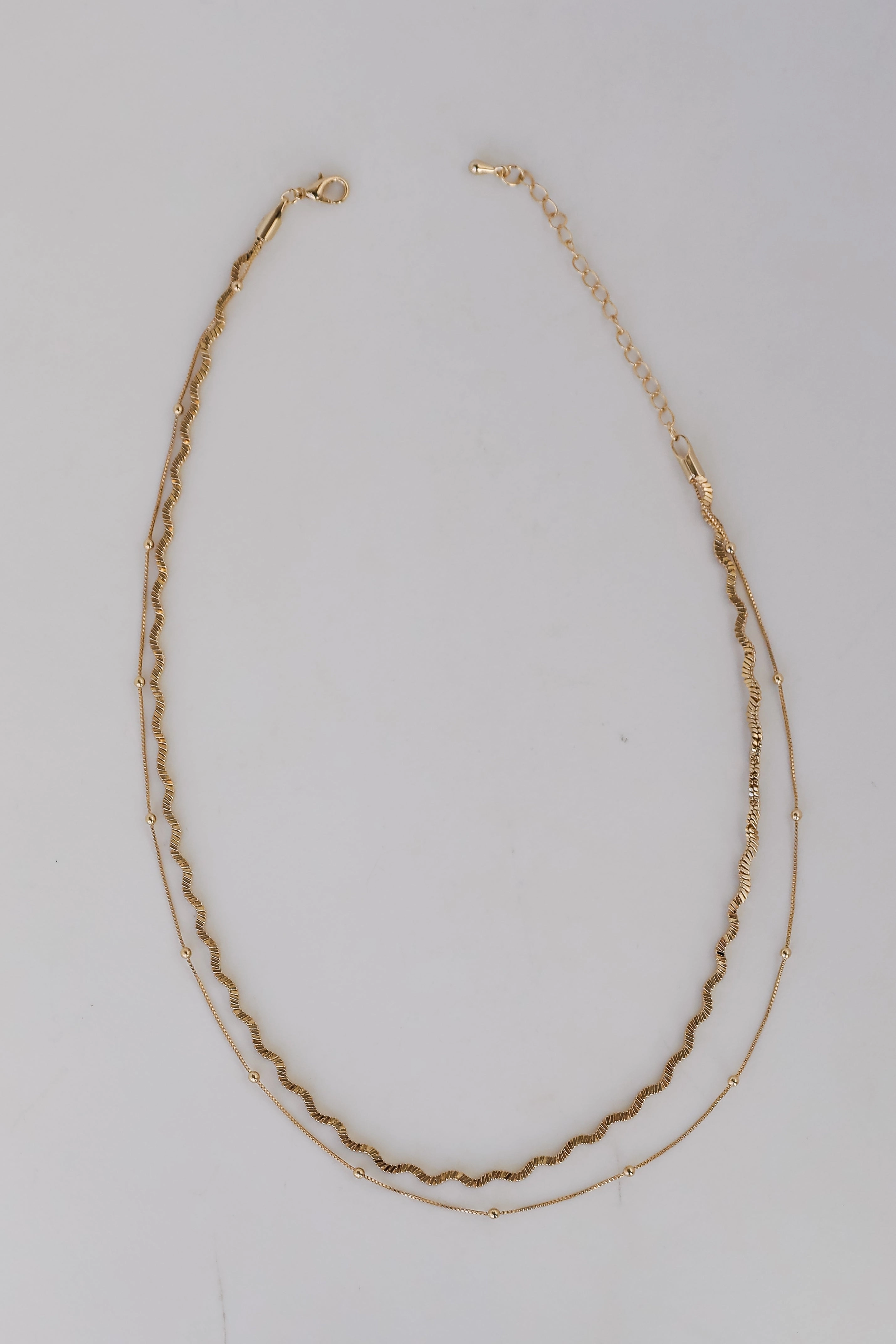 Aubree Gold Layered Chain Necklace