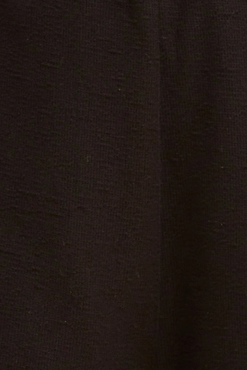 Black Remi Textured Cotton Short