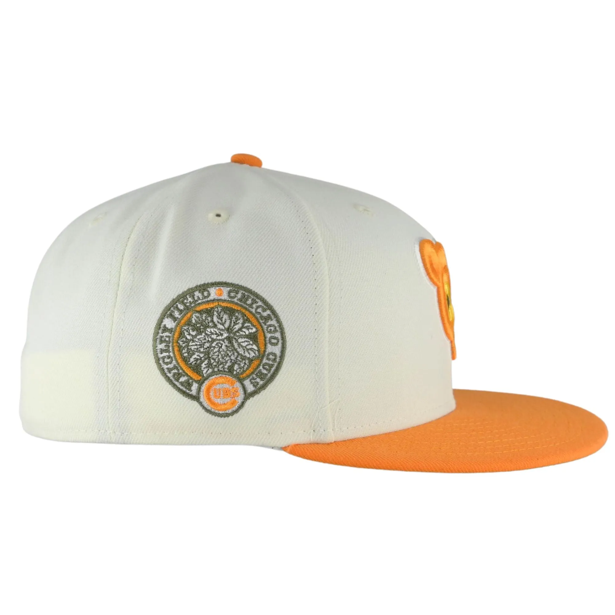 Chicago Cubs Chrome Orange Olive New Era 59FIFTY Fitted Hat