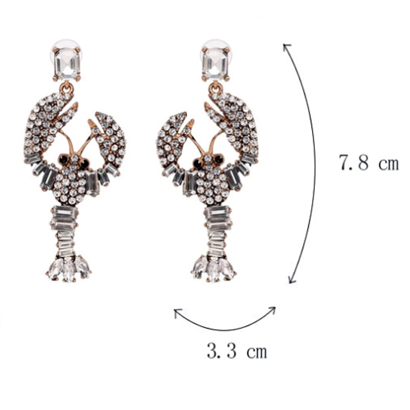 Fashion Personality Lobster Earrings Female Shi Earrings Accessories