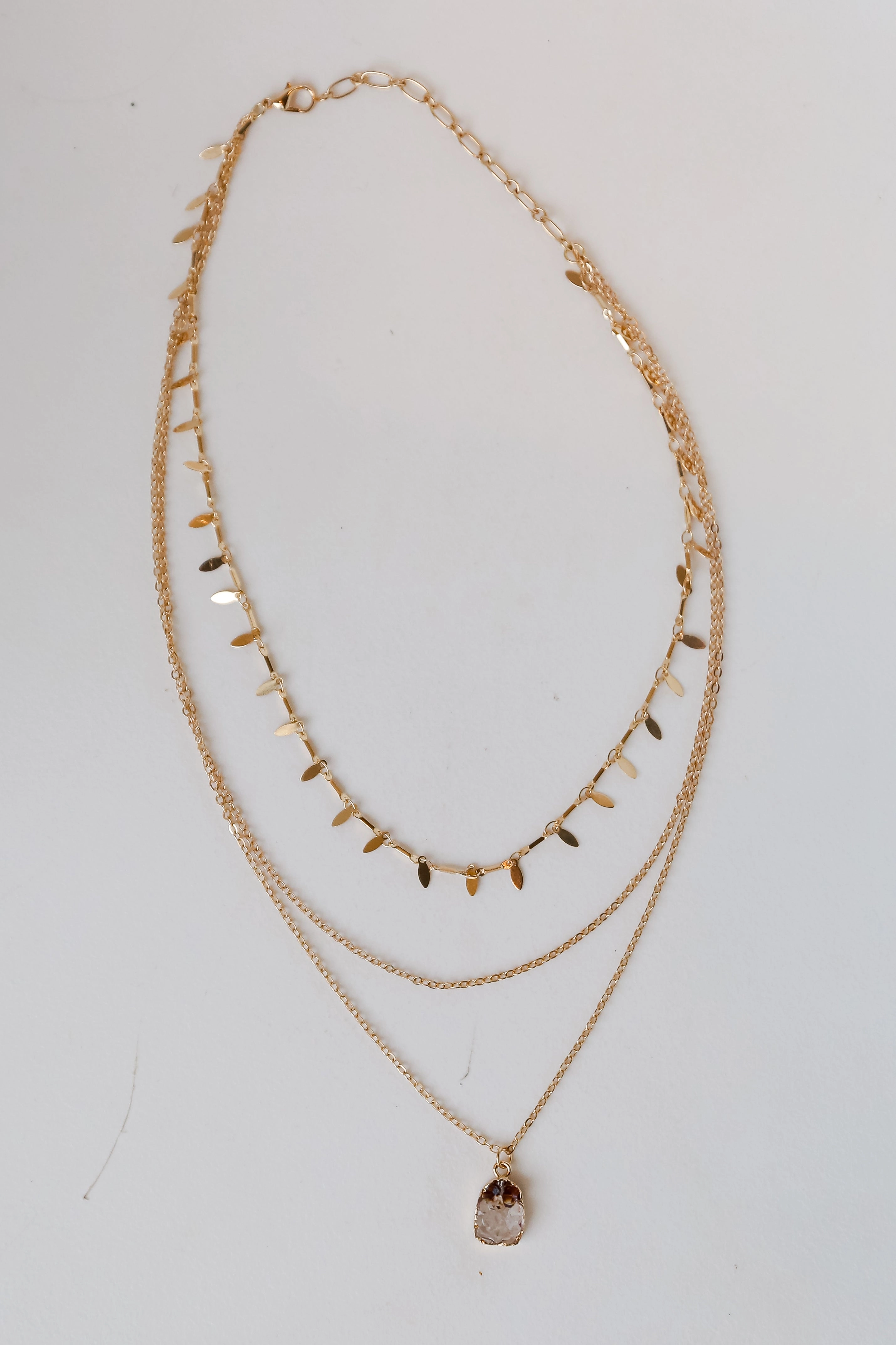 FINAL SALE - Bella Gold Layered Gemstone Necklace