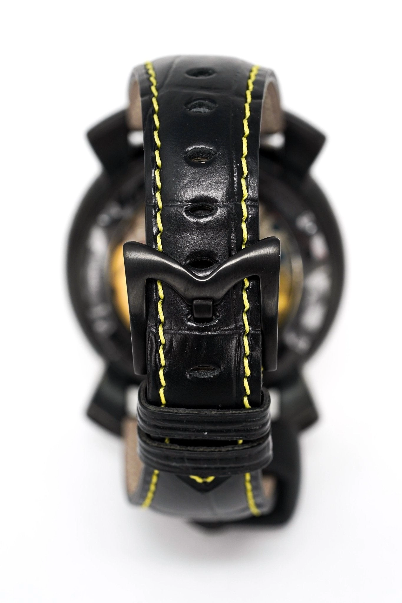 Gagà Milano Watch Manuale 48mm Carbon Fibre Yellow 5016.02