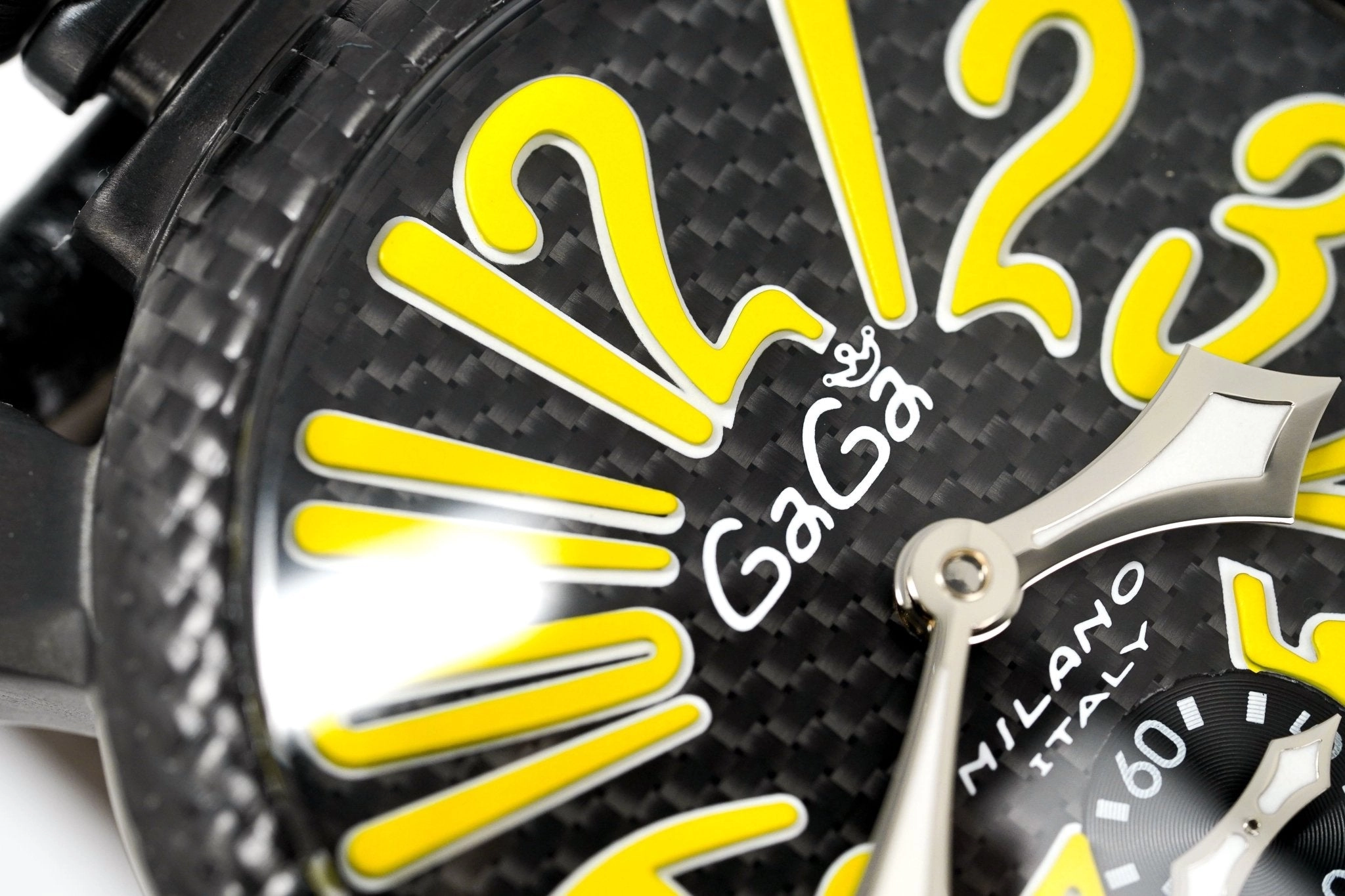 Gagà Milano Watch Manuale 48mm Carbon Fibre Yellow 5016.02