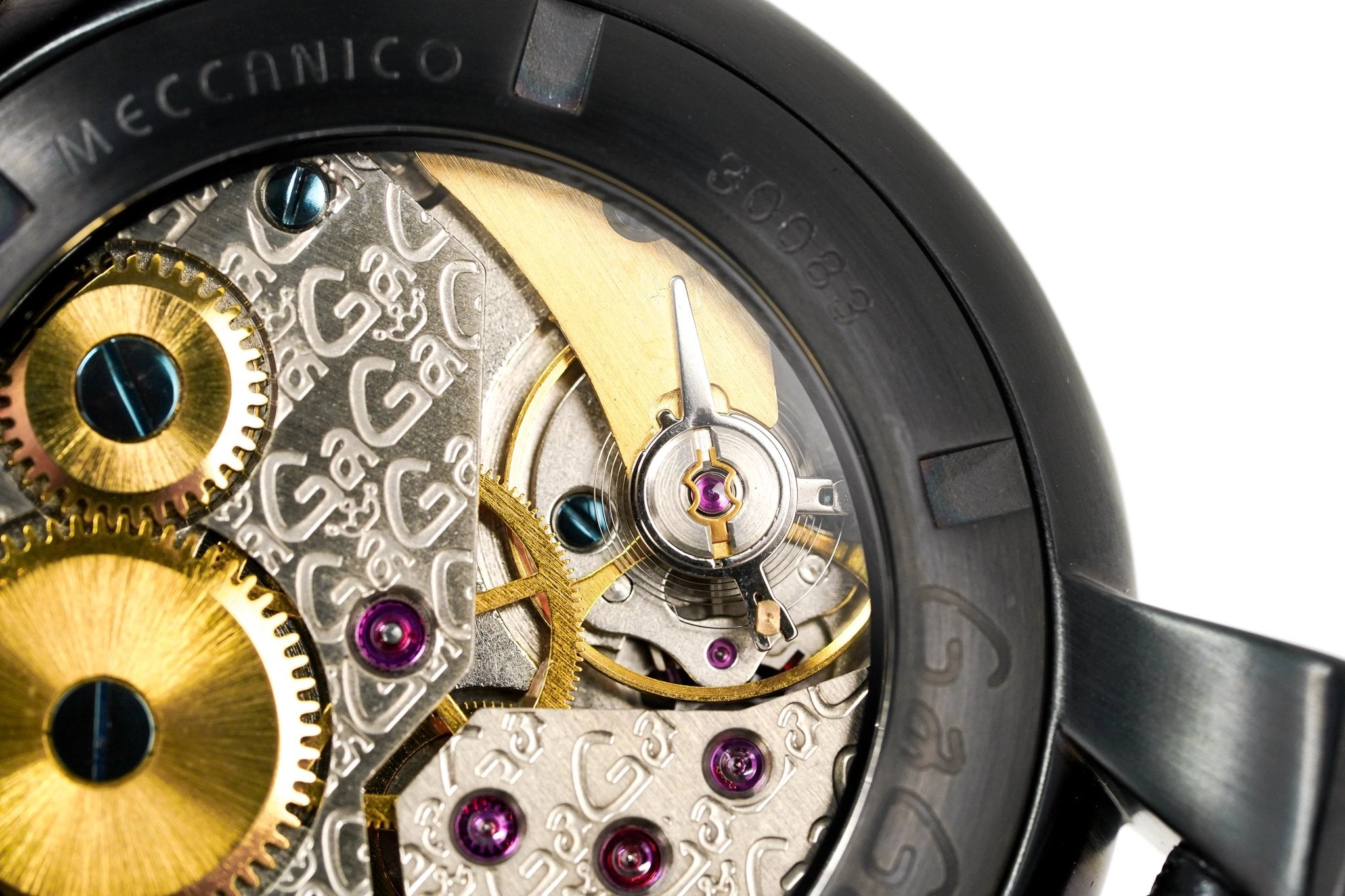 Gagà Milano Watch Manuale 48mm Carbon Fibre Yellow 5016.02