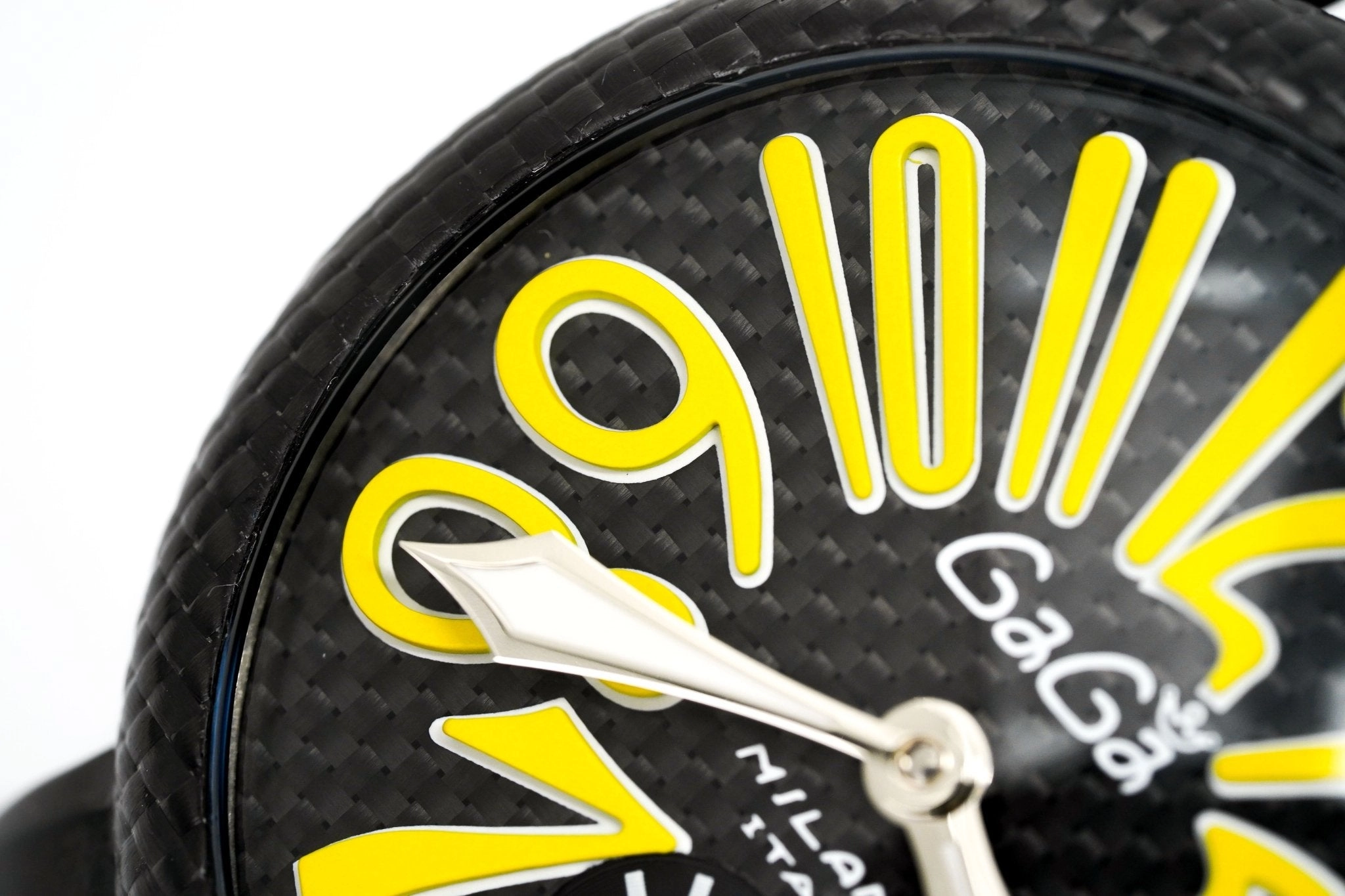 Gagà Milano Watch Manuale 48mm Carbon Fibre Yellow 5016.02