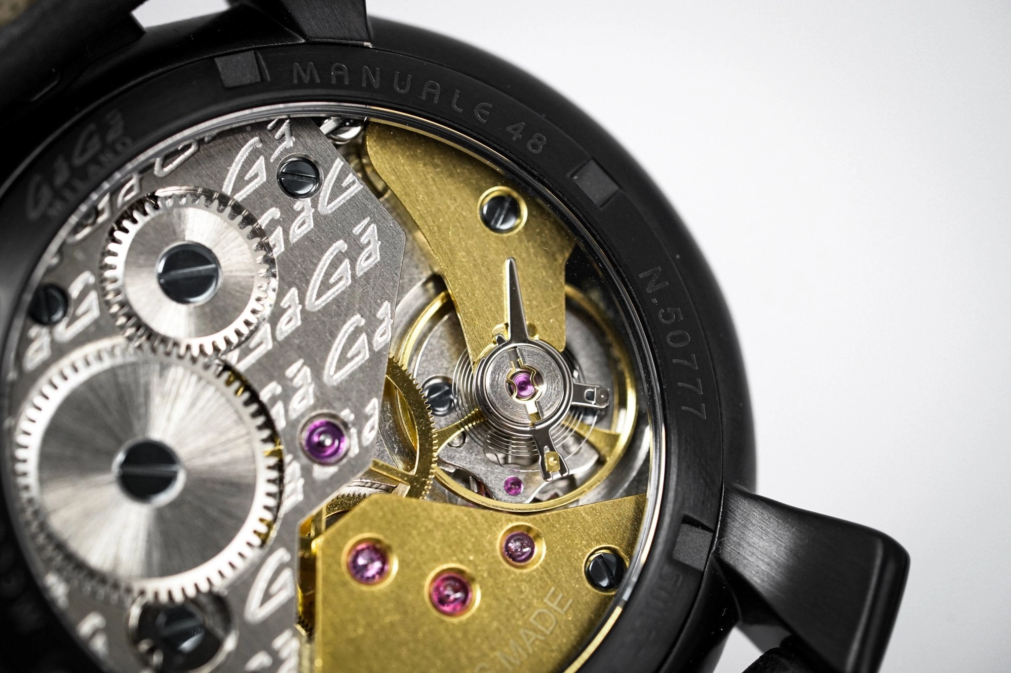 Gagà Milano Watch Manuale 48mm Special Edition Black Carbon