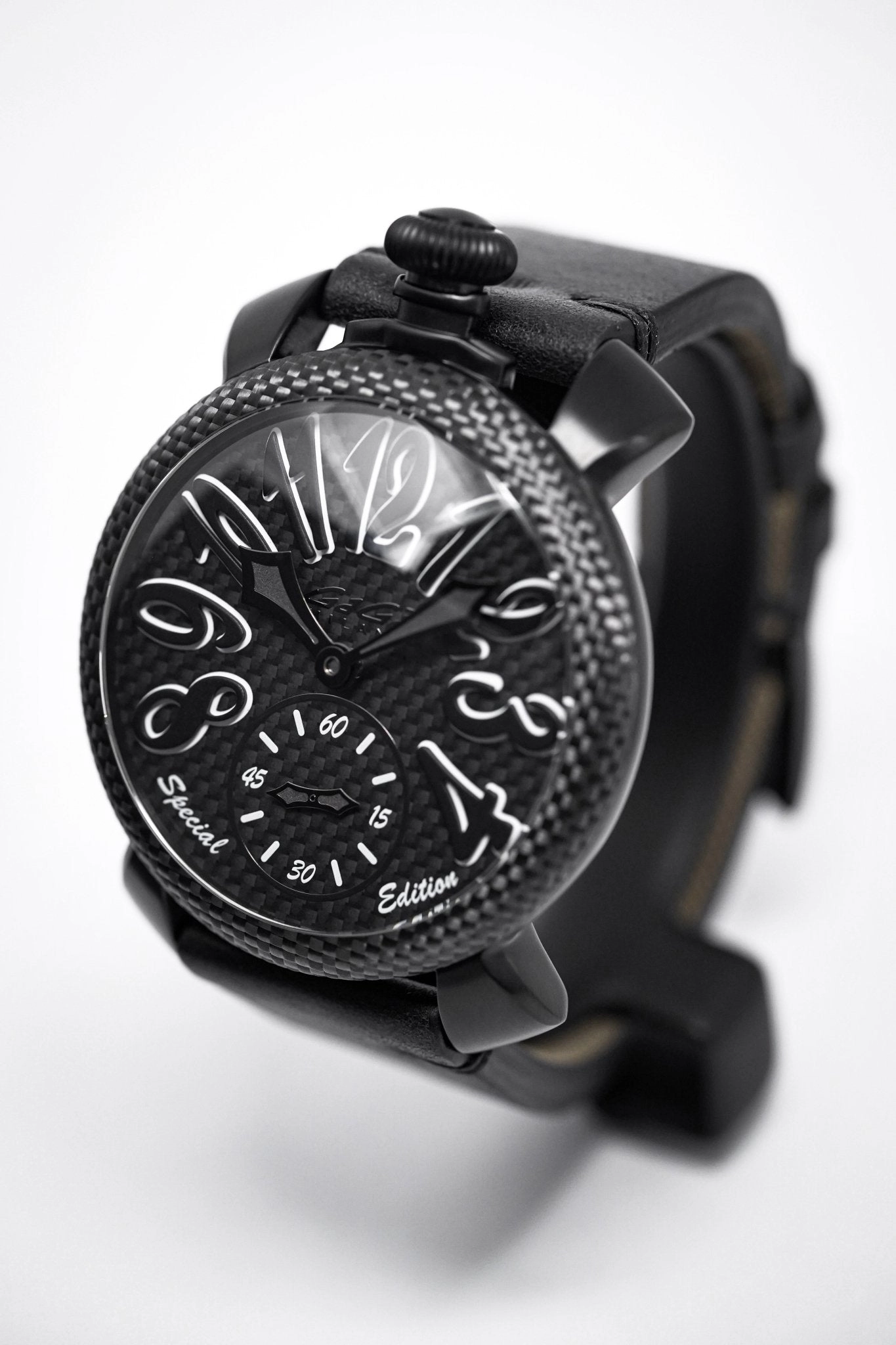Gagà Milano Watch Manuale 48mm Special Edition Black Carbon