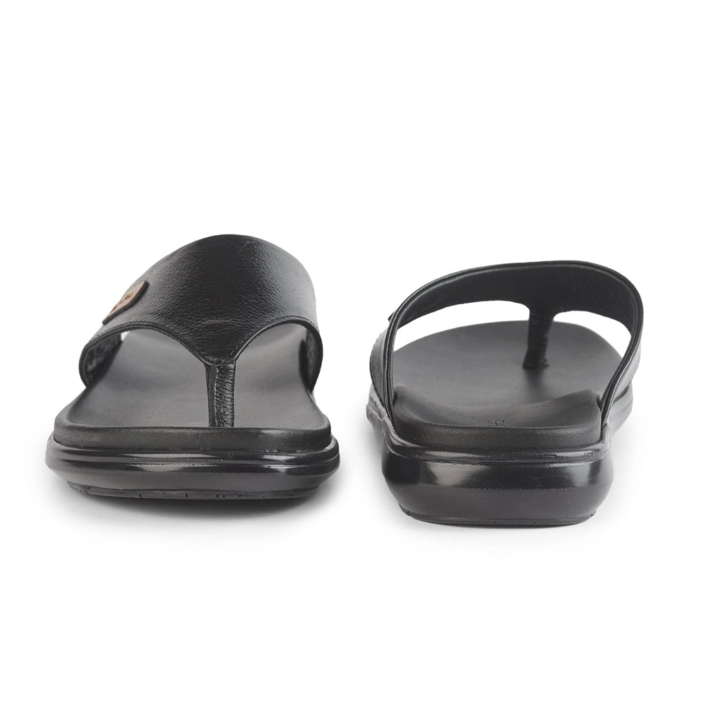 Healers Casual Black Slipper For Men MDL-05 By Liberty