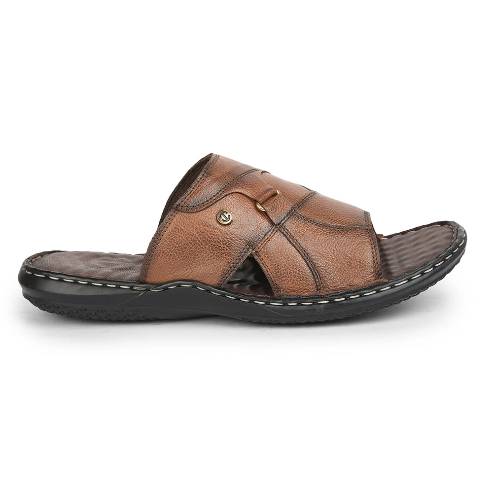 Healers Casual (Tan) Slippers For Men DTL-112 By Liberty