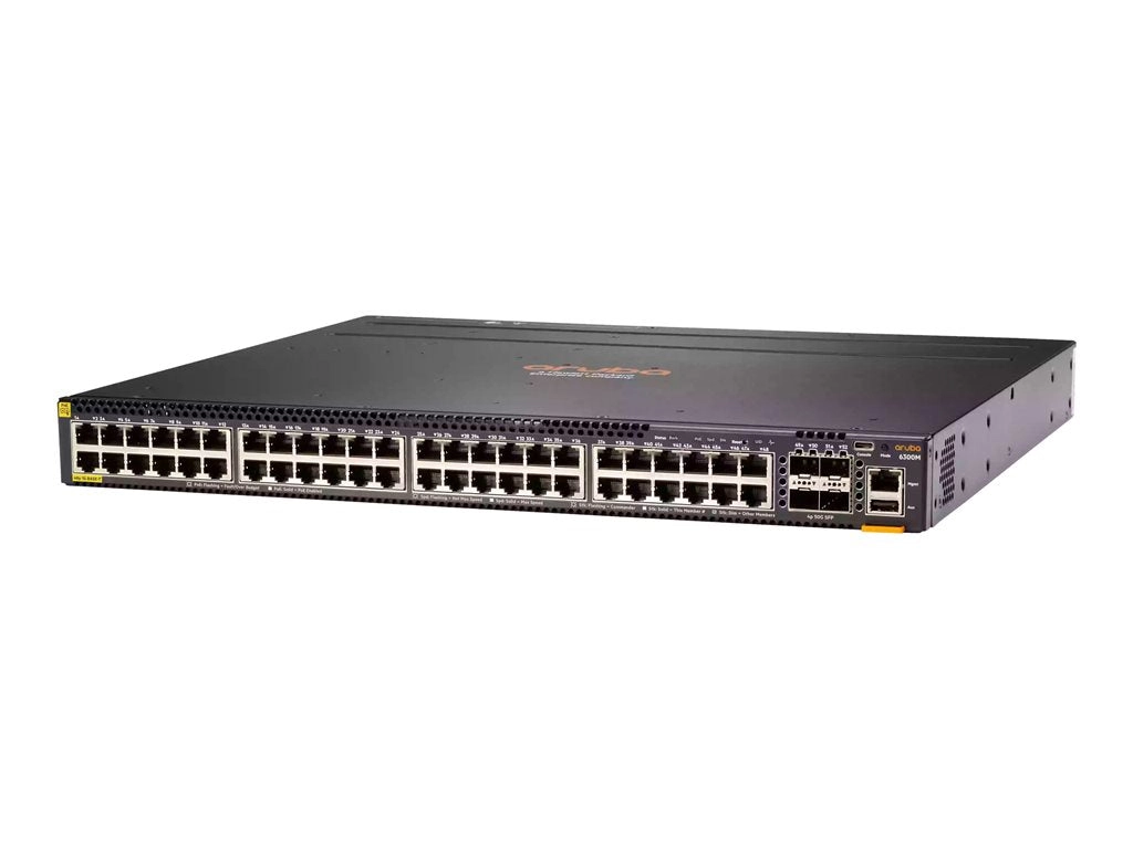 HPE Aruba 6300M - Switch - L3 - managed - 48 x 10/100/1000   4 x 1 Gigabit / 10 Gigabit / 25 Gigabit / 50 Gigabit SFP56 (uplink R9F63A#B2E