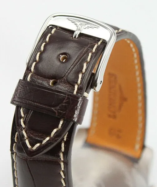 Longines Heritage Automatic Chronograph Stainless Steel Mens Strap Watch Calendar L2.741.4.73.2