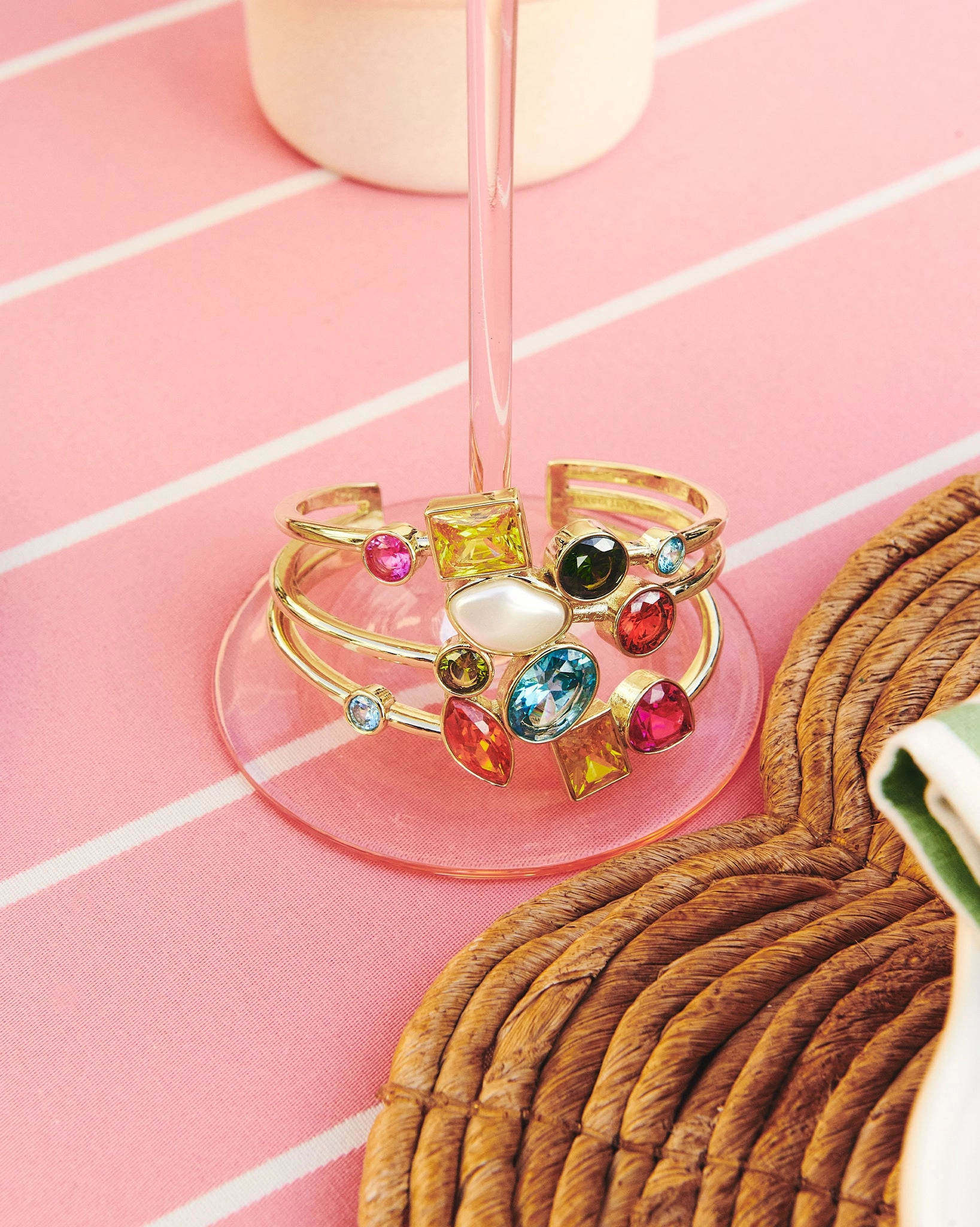 Millie Multicolor Stone Cuff Bracelet