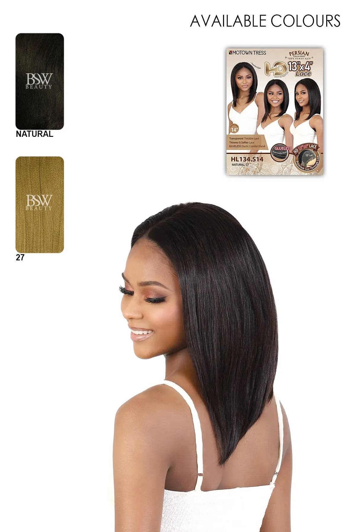 MOTOWN PERSIAN VIRGIN REMY 13X4 - HL134.S14 14"