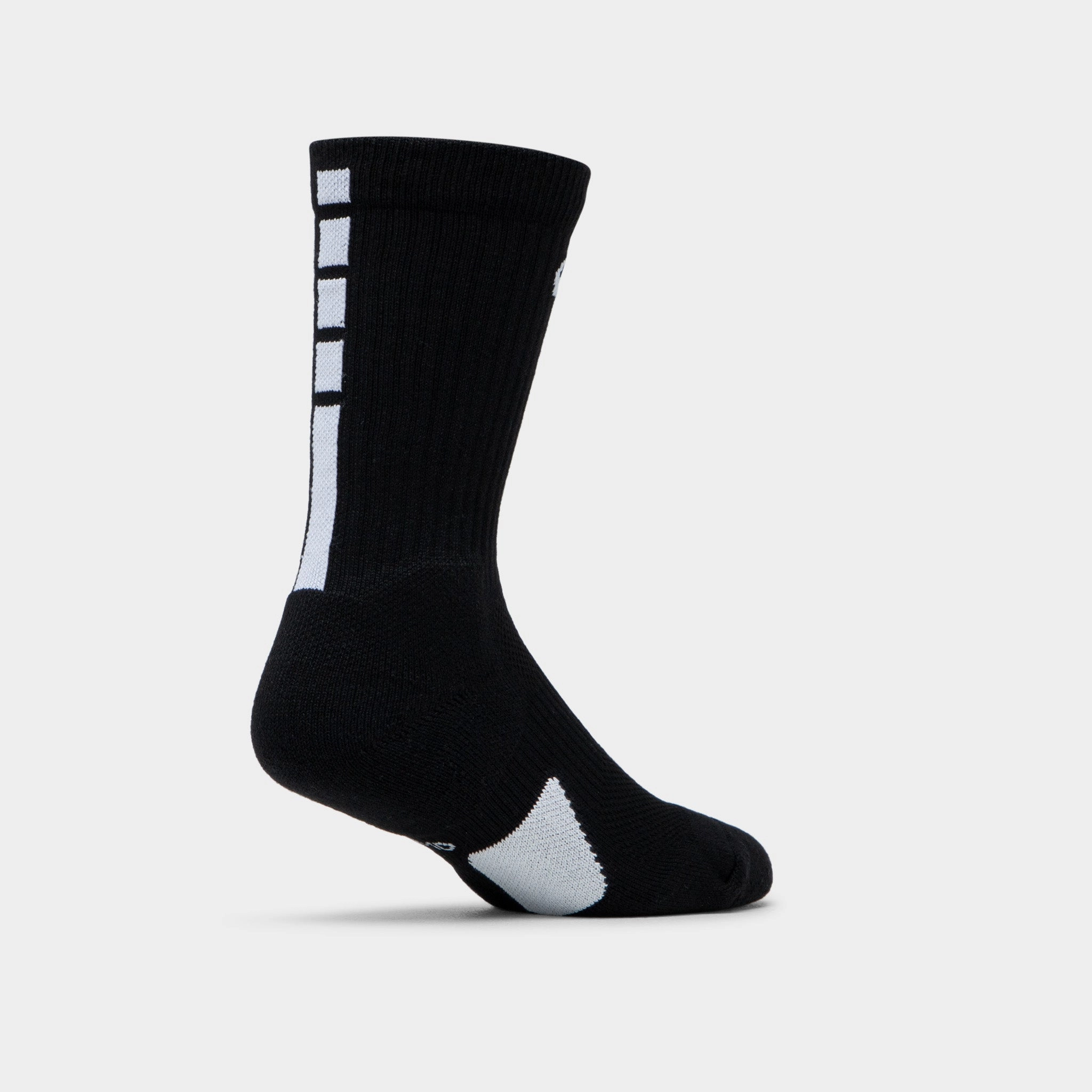 Nike Elite Crew Basketball Socks Black / White - White