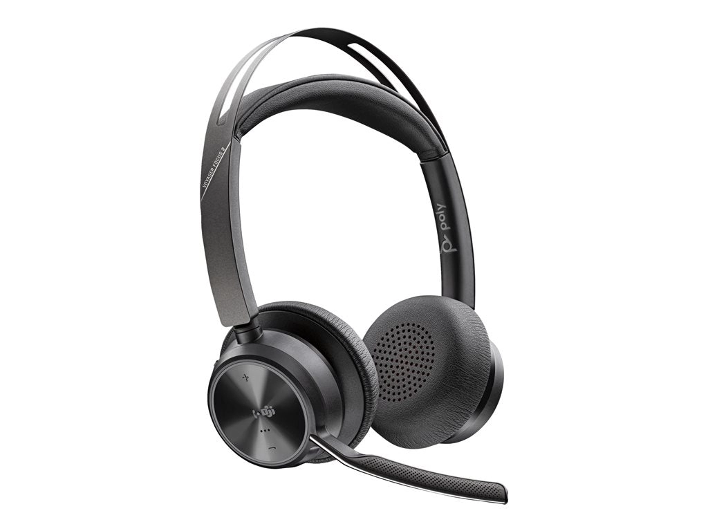 Poly Voyager Focus 2 - Headset - on-ear - Bluetooth - wireless - active noise canceling - USB-C via Bluetooth adapter - black 9T9J4AA#AC3