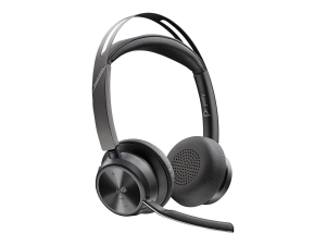 Poly Voyager Focus 2 - Headset - on-ear - Bluetooth - wireless - active noise canceling - USB-C via Bluetooth adapter - black 9T9J4AA#AC3