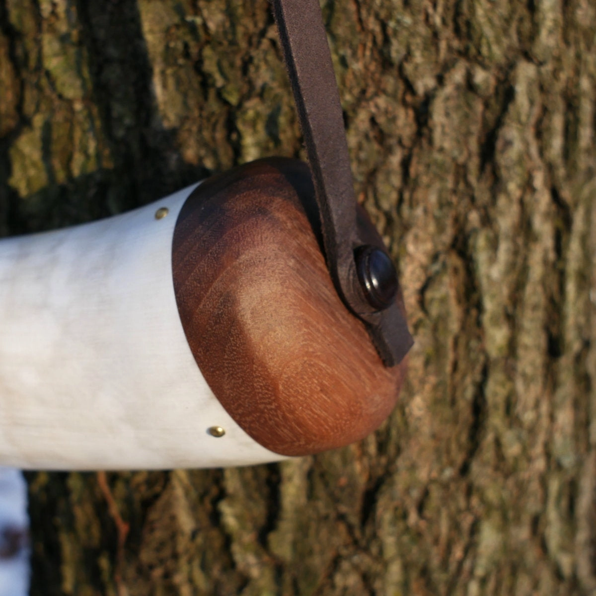 Premium White Powder Horn