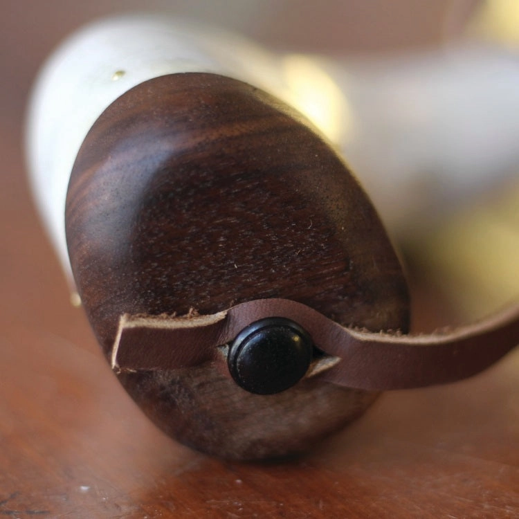 Premium White Powder Horn