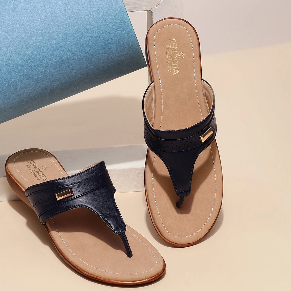 Senorita Casual (Blue) Slipper For Women MMJ-101 By Liberty