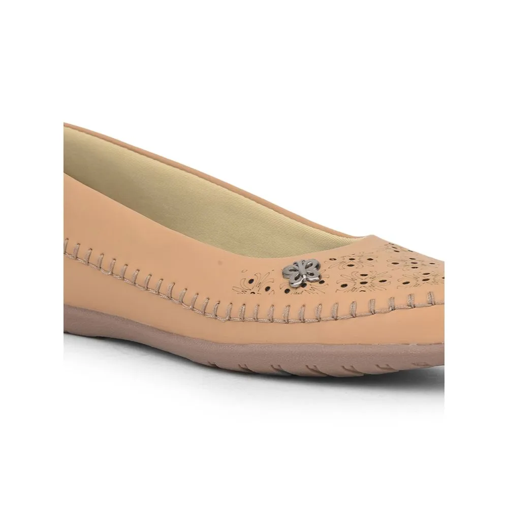 Senorita Fashion Ballerina For Ladies (Tan) LPM-122 By Liberty