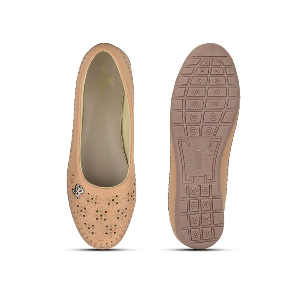 Senorita Fashion Ballerina For Ladies (Tan) LPM-122 By Liberty