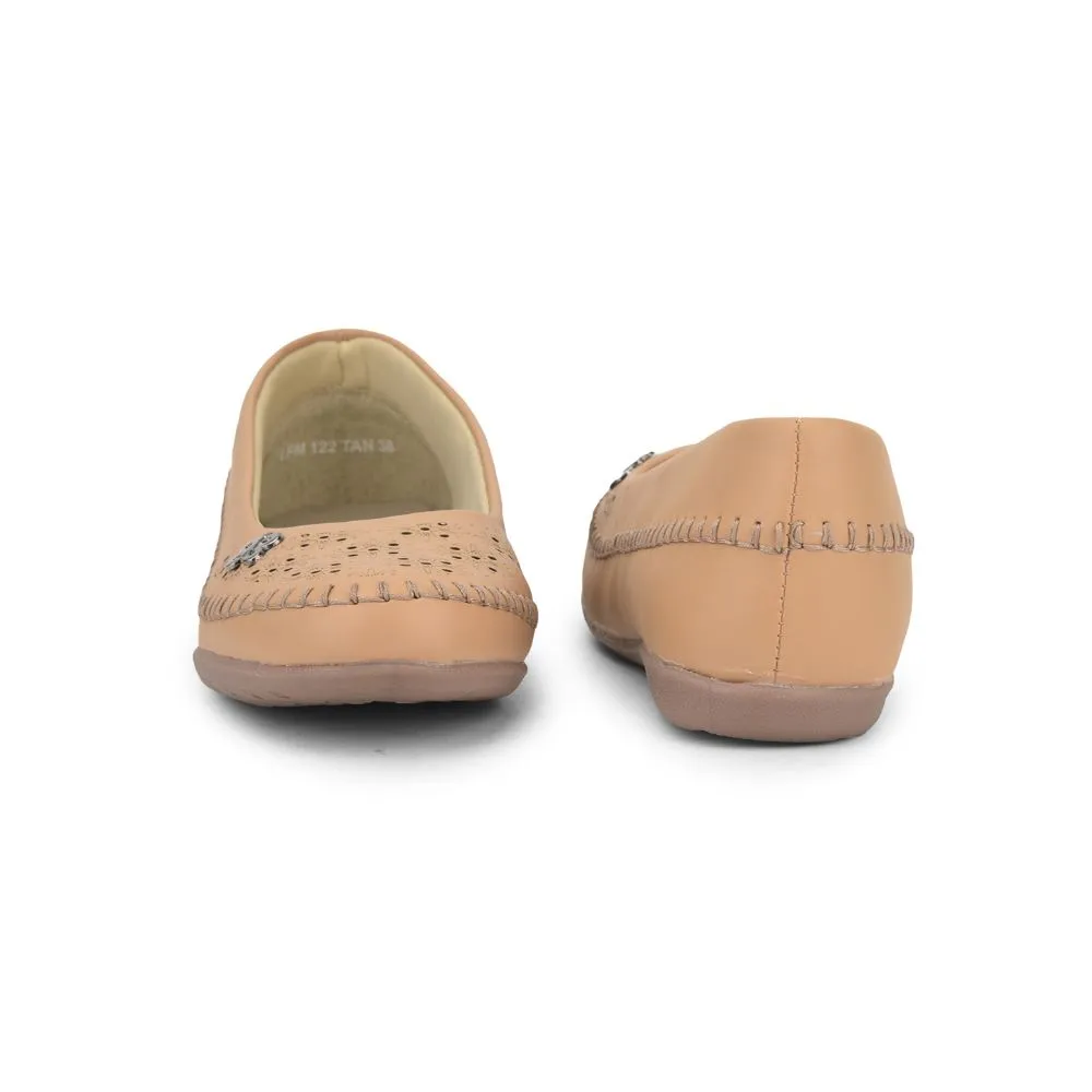 Senorita Fashion Ballerina For Ladies (Tan) LPM-122 By Liberty