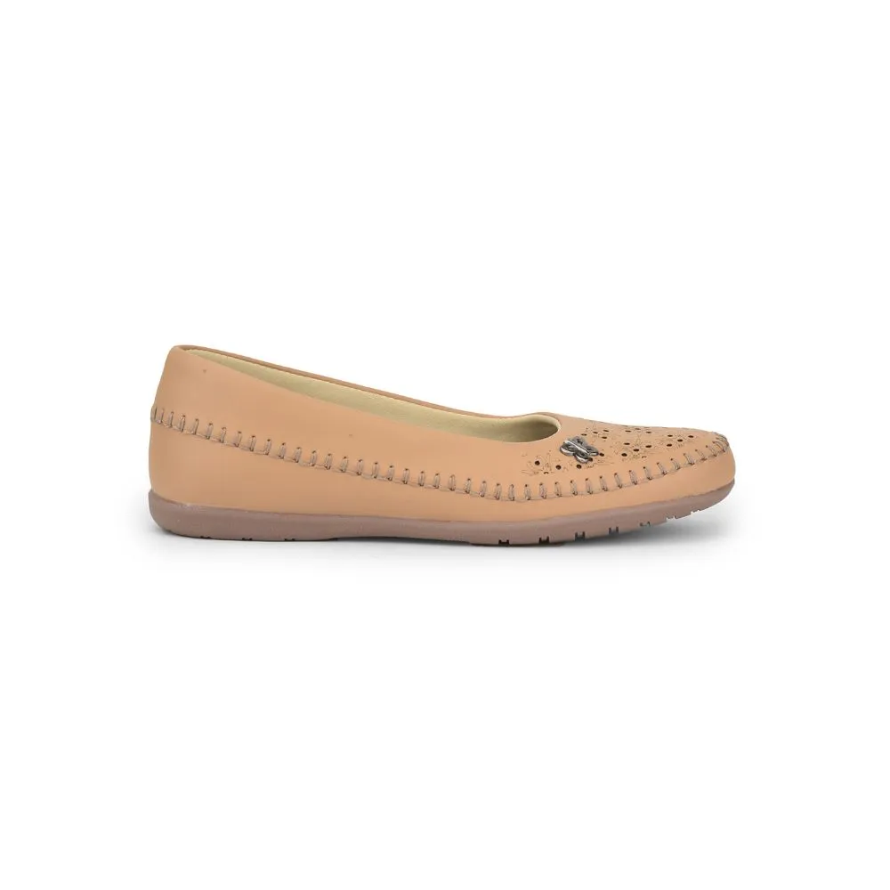 Senorita Fashion Ballerina For Ladies (Tan) LPM-122 By Liberty