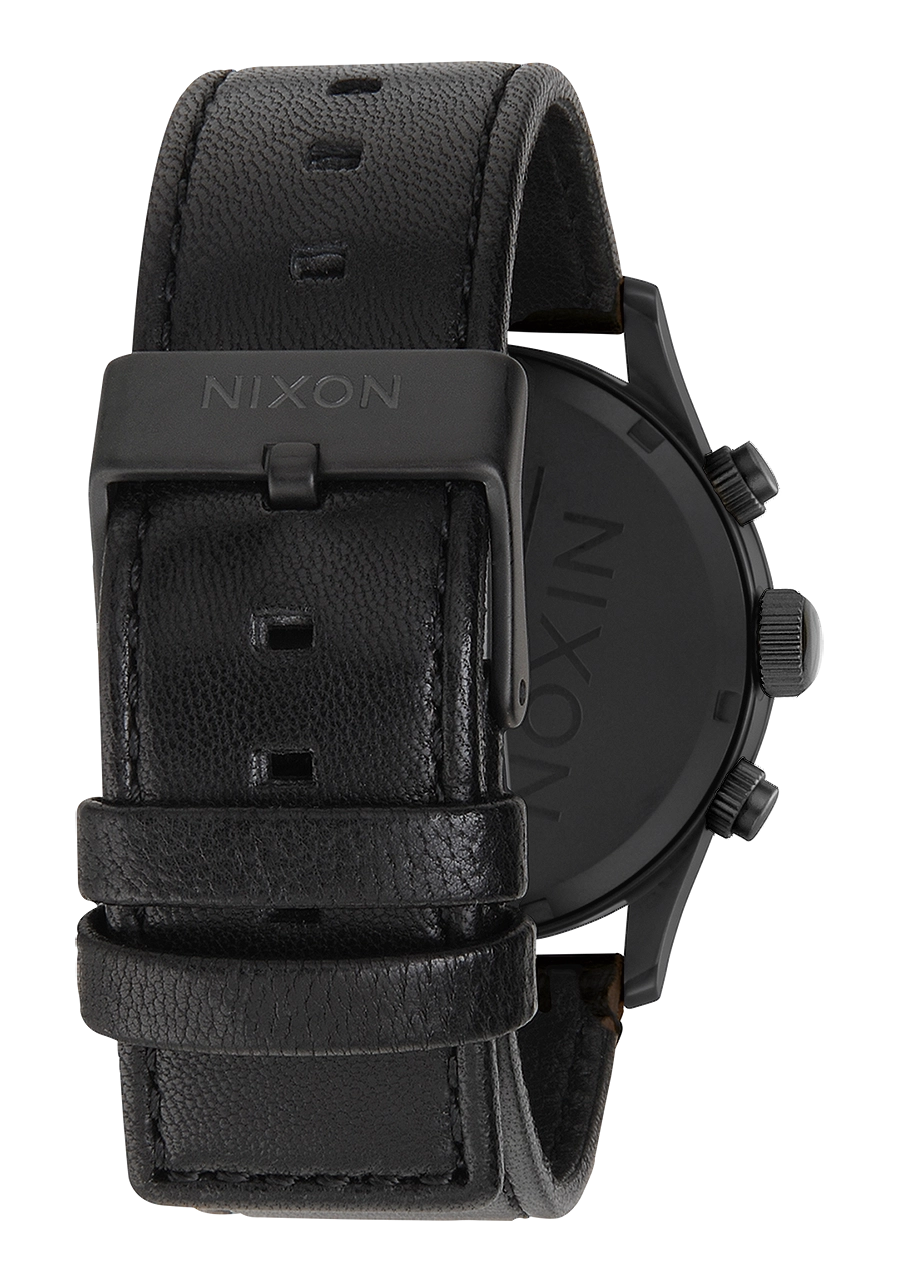 Sentry Chrono Leather - Matte Black / Gold / Black