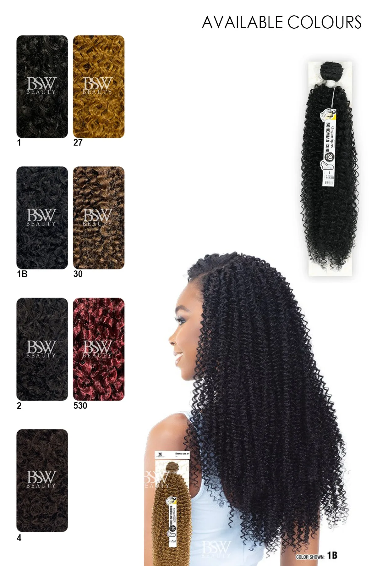 SHAKE N GO ORGANIQUE BOHEMIAN CURL 30"