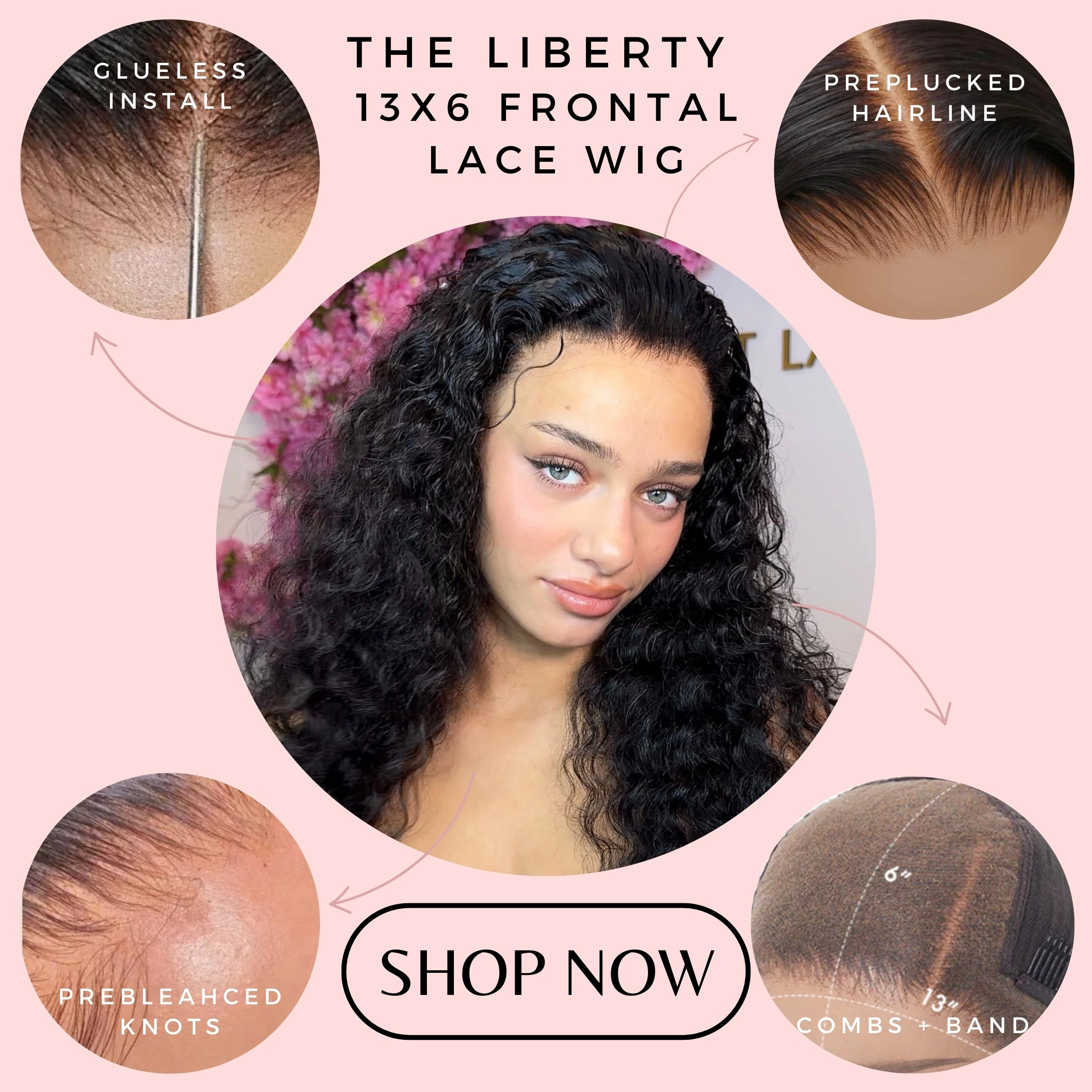 The LIBERTY - Deep Wave Glueless HD Lace Front Wig – Pre-Plucked Virgin Brazilian Hair