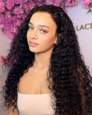 The LIBERTY - Deep Wave Glueless HD Lace Front Wig – Pre-Plucked Virgin Brazilian Hair