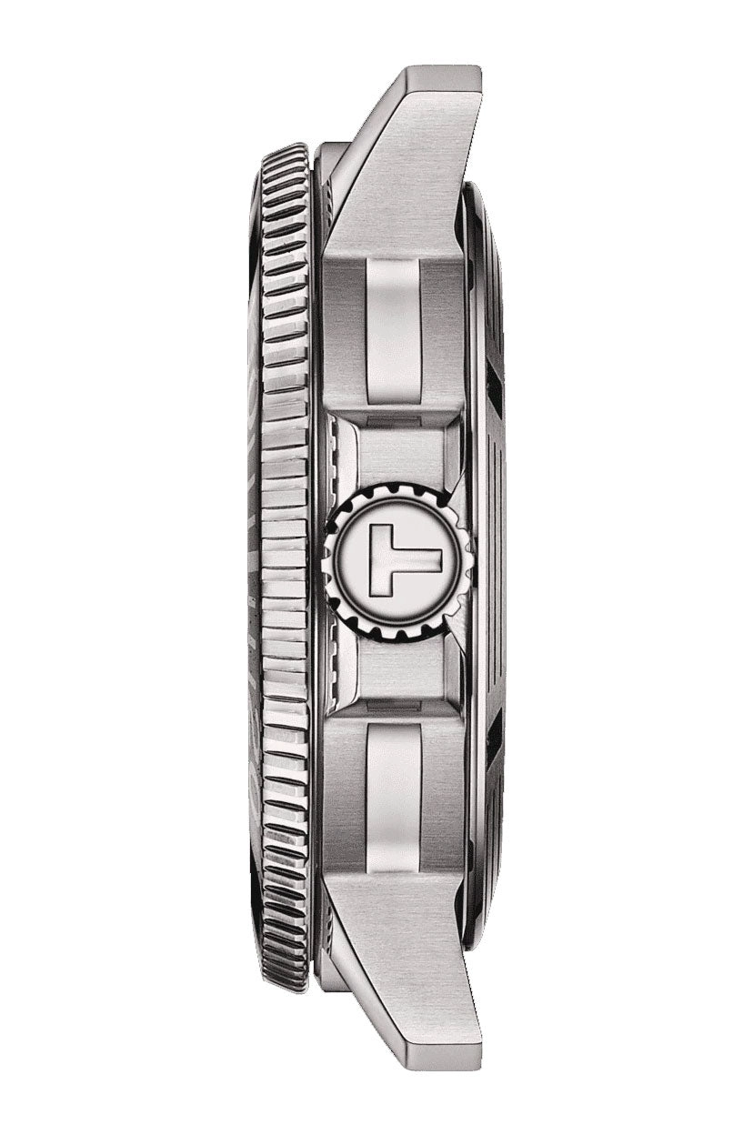 Tissot T-Sport Seastar 1000 Automatic Powermatic 80 Stainless Steel Green Dial Date Divers Mens Watch T120.407.11.091.01