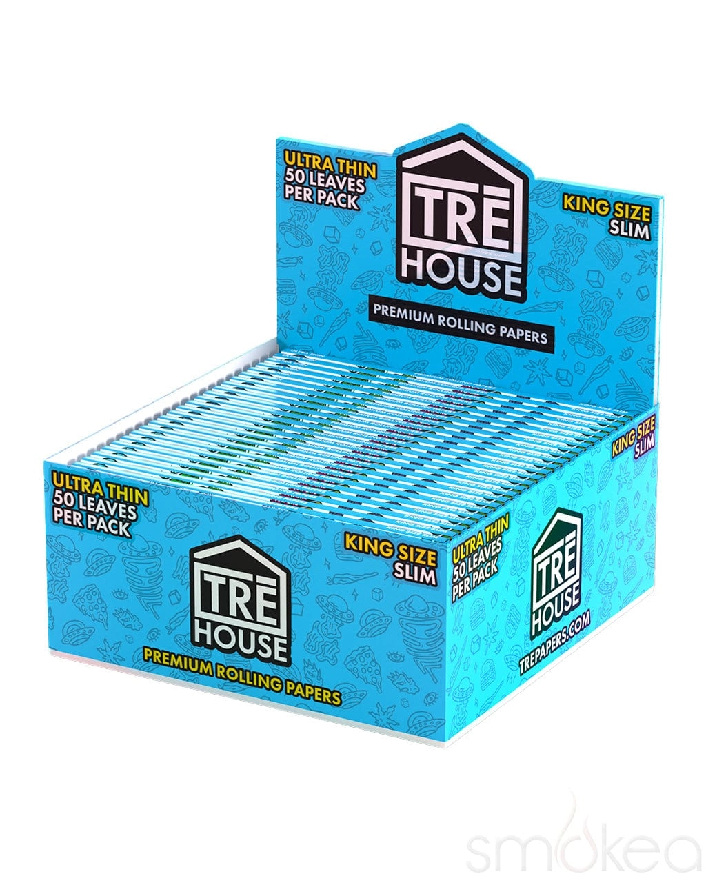 TRĒ House King Size Slim Premium Ultra Thin Rolling Papers