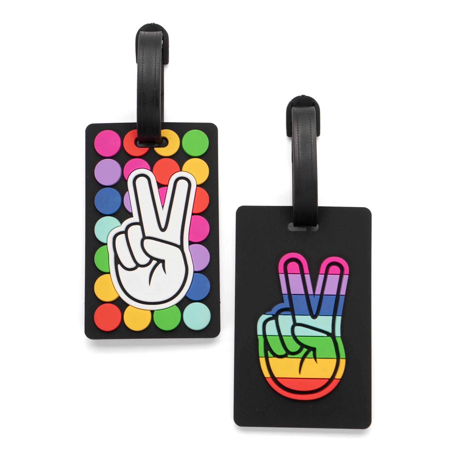 Tracker Peace Sign Luggage tag. 2pk