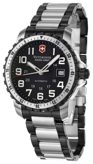 Victorinox Swiss Army Alpnach Automatic Black PVD & Stainless Steel Mens Watch Date 241197