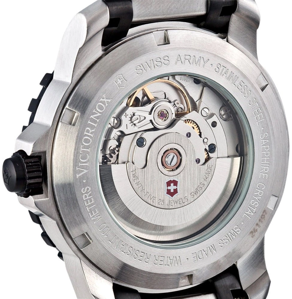 Victorinox Swiss Army Alpnach Automatic Black PVD & Stainless Steel Mens Watch Date 241197