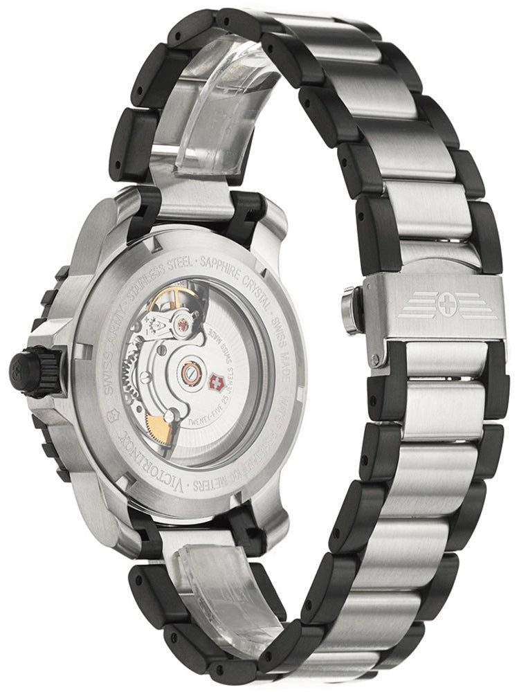 Victorinox Swiss Army Alpnach Automatic Black PVD & Stainless Steel Mens Watch Date 241197
