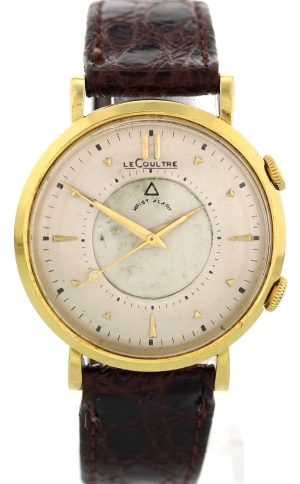Vintage LeCoultre Memovox 18k Yellow Gold Wrist Alarm