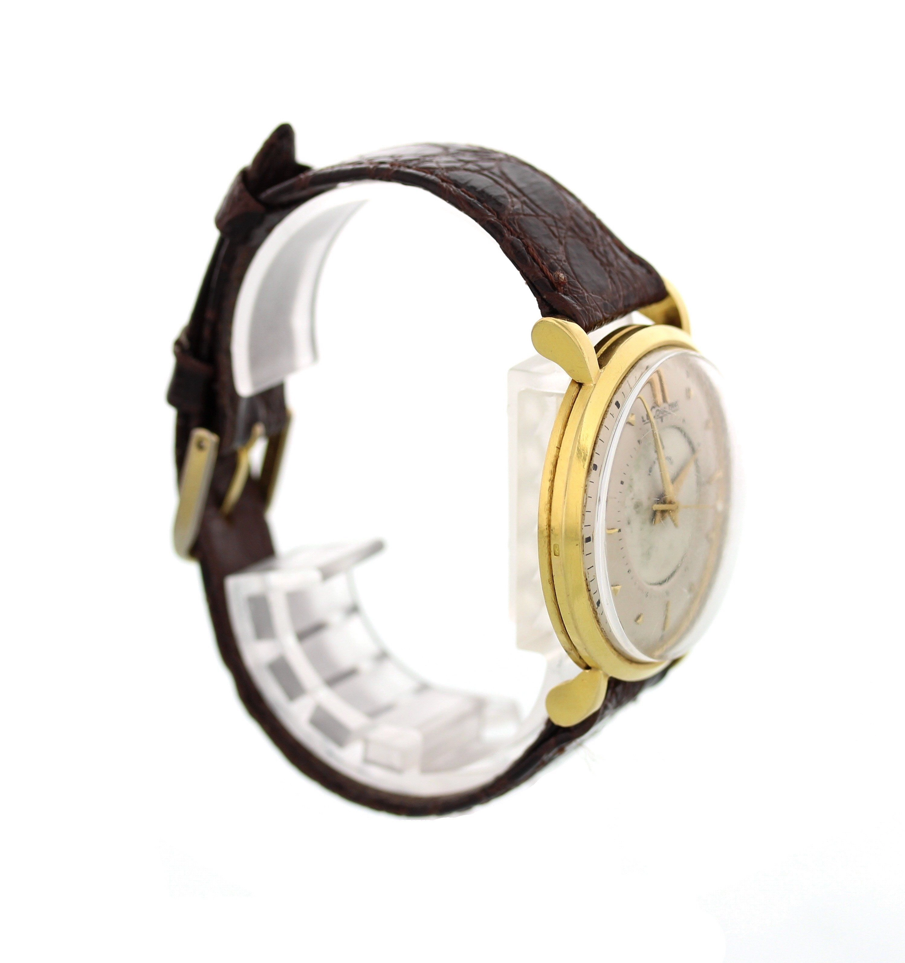 Vintage LeCoultre Memovox 18k Yellow Gold Wrist Alarm