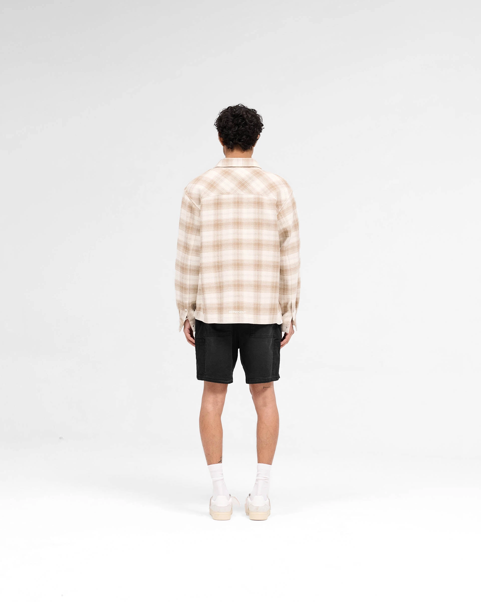 Waffle Flannel Shirt - Mid Brown