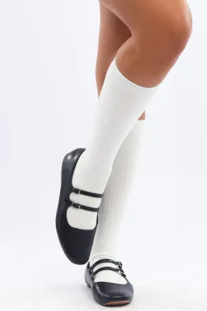 White Knee High Socks