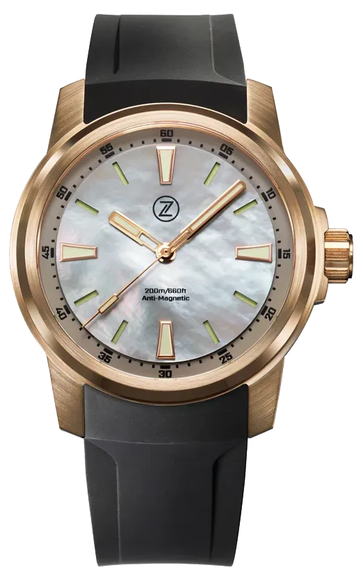 Zelos Aurora Field 42mm Bronze Grey MOP