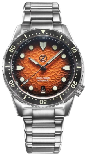 Zelos Mako Diver Hammered Orange