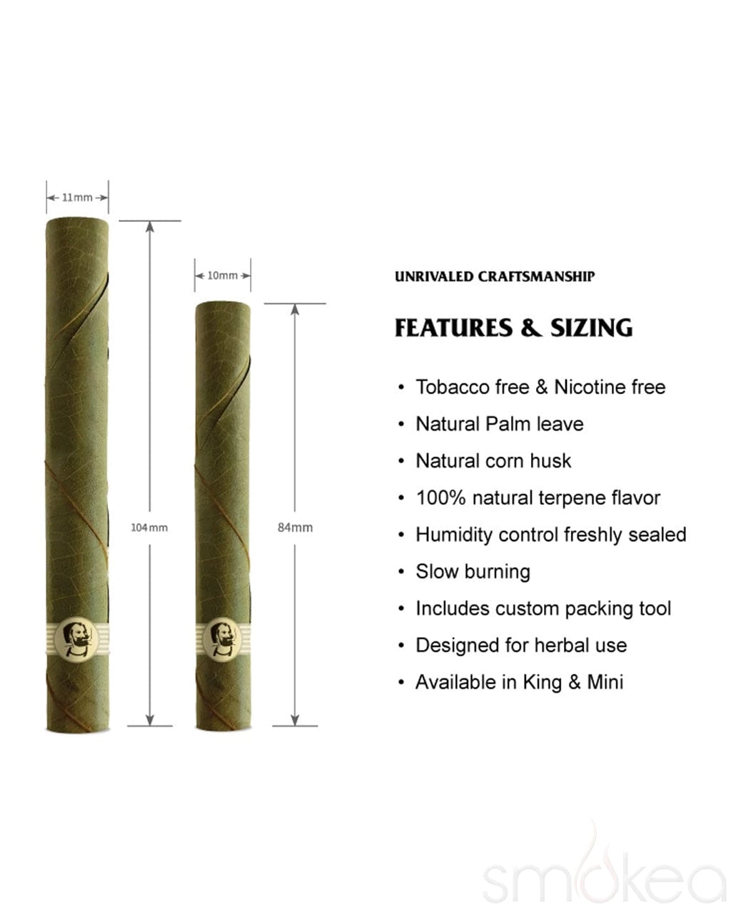 Zig Zag King Palm Rolls (2-Pack)